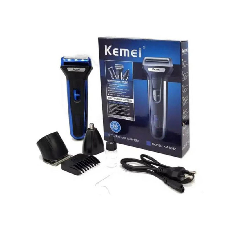 Picture of Kemei KM 6330 3 in 1 Hair Clipper Grooming kit Shaver and Trimmer for men