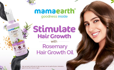 Picture of Mamaearth Rosemary Hair Oil for Hair Growth & Hair Fall Control with Fenugreek Seed | Strengthens Roots, Non-Sticky & Natural Scalp Oil for Men & Women | 150ml (5.07 Fl Oz)
