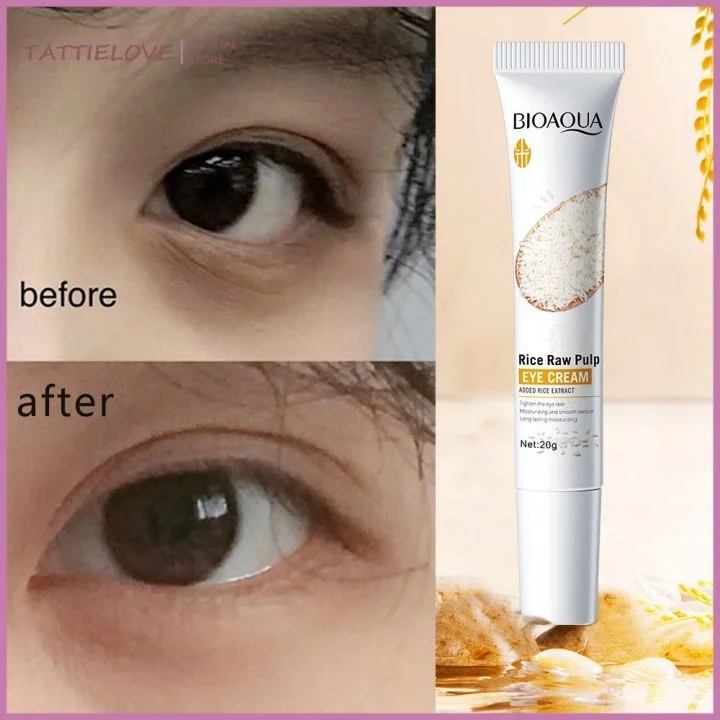 Picture of BIOAQUA Rice Raw Pulp Eye Cream - 20g for Lighting Eyes Firming Eye Creams Anti Dark Circle Moisturizing Eyes Skin Care
