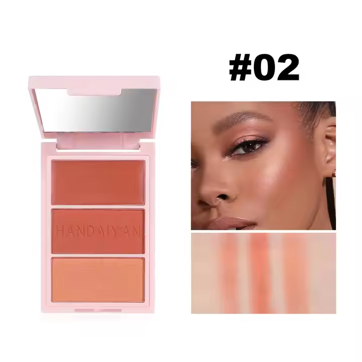 Picture of HANDAIYAN 3 in 1 3D Blush Bronzer Contour Eyeshadow Palette - #02