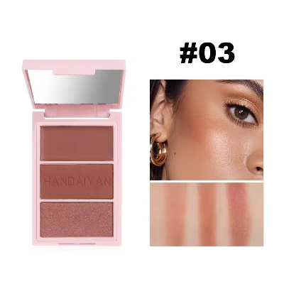 Picture of HANDAIYAN 3 in 1 3D Blush Bronzer Contour Eyeshadow Palette - #03
