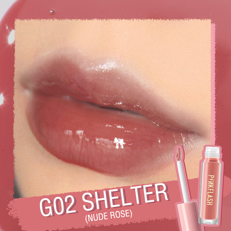 Picture of PinkFlash Lip Gloss #G02 Shelter (Nudee Rose) Ever Glossy Moist Lip Gloss - 2.3g