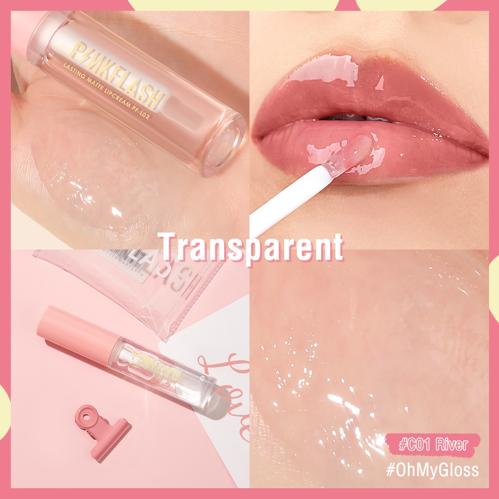 Picture of PinkFlash Lip Gloss #C01 River (Clear) Ever Glossy Moist Lip Gloss - 2.3g