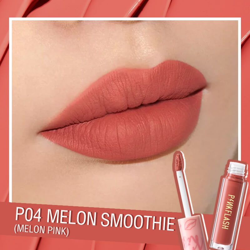 Picture of PinkFlash Lipstick #P04 Melon (Melon Pink) Melting Matte Waterproof Lipcream - 2.3g