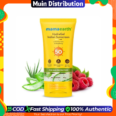 Picture of Mamaearth HydraGel Indian Sunscreen with Aloe Vera and Raspberry for Sun Protection - 50g