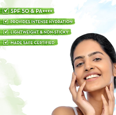 Picture of Mamaearth HydraGel Indian Sunscreen with Aloe Vera and Raspberry for Sun Protection - 50g