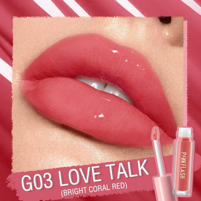 Picture of PinkFlash Lip Gloss #G03 Love Talk (Bright coral red) Ever Glossy Moist Lip Gloss - 2.3g