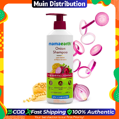 Picture of Mamaearth Onion Shampoo with Onion & Plant Keratin for Hair Fall Control - 400ml