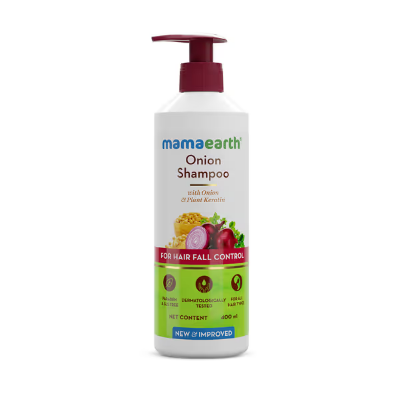 Picture of Mamaearth Onion Shampoo with Onion & Plant Keratin for Hair Fall Control - 400ml