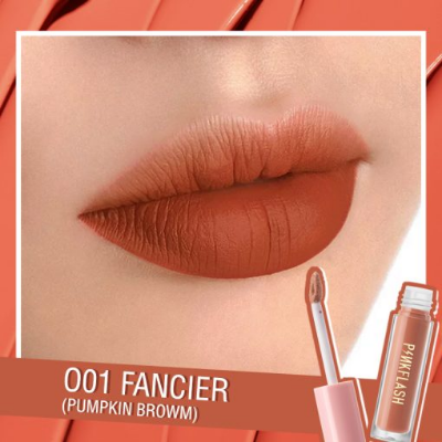 Picture of PinkFlash Lipstick #O01 Fancier (Pumpkin Brown) Melting Matte Waterproof Lipcream - 2.3g