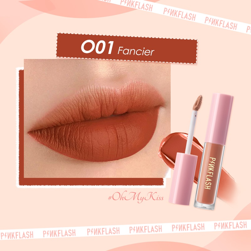 Picture of PinkFlash Lipstick #O01 Fancier (Pumpkin Brown) Melting Matte Waterproof Lipcream - 2.3g