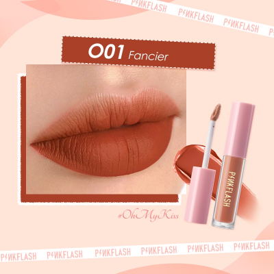 Picture of PinkFlash Lipstick #O01 Fancier (Pumpkin Brown) Melting Matte Waterproof Lipcream - 2.3g