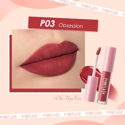 Picture of PinkFlash Lipstick #P03 (Plum Red) Melting Matte Waterproof Lipcream - 2.3g
