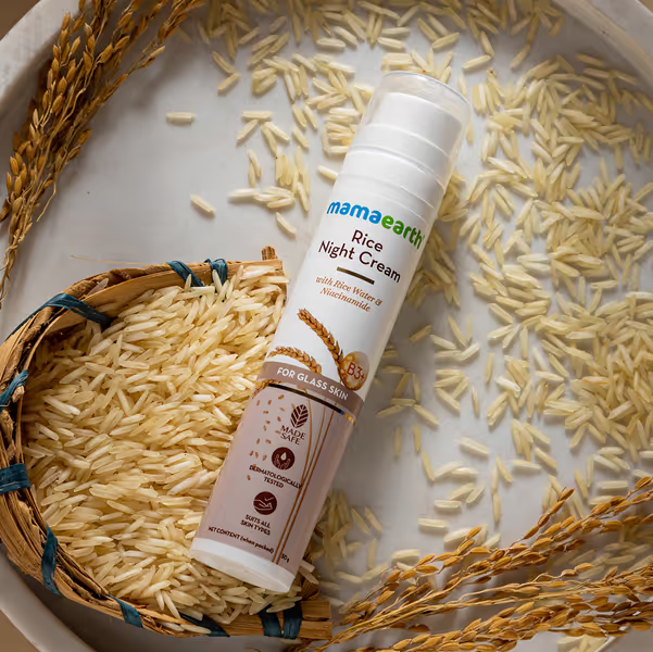 Picture of Mamaearth Rice Night Cream With Rice Water & Niacinamide for Glass Skin - 50g