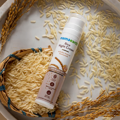 Picture of Mamaearth Rice Night Cream With Rice Water & Niacinamide for Glass Skin - 50g