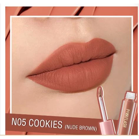 Picture of PinkFlash Lipstick #N05 Cookies (Nudee Brown) Melting Matte Waterproof Lipcream - 2.3g