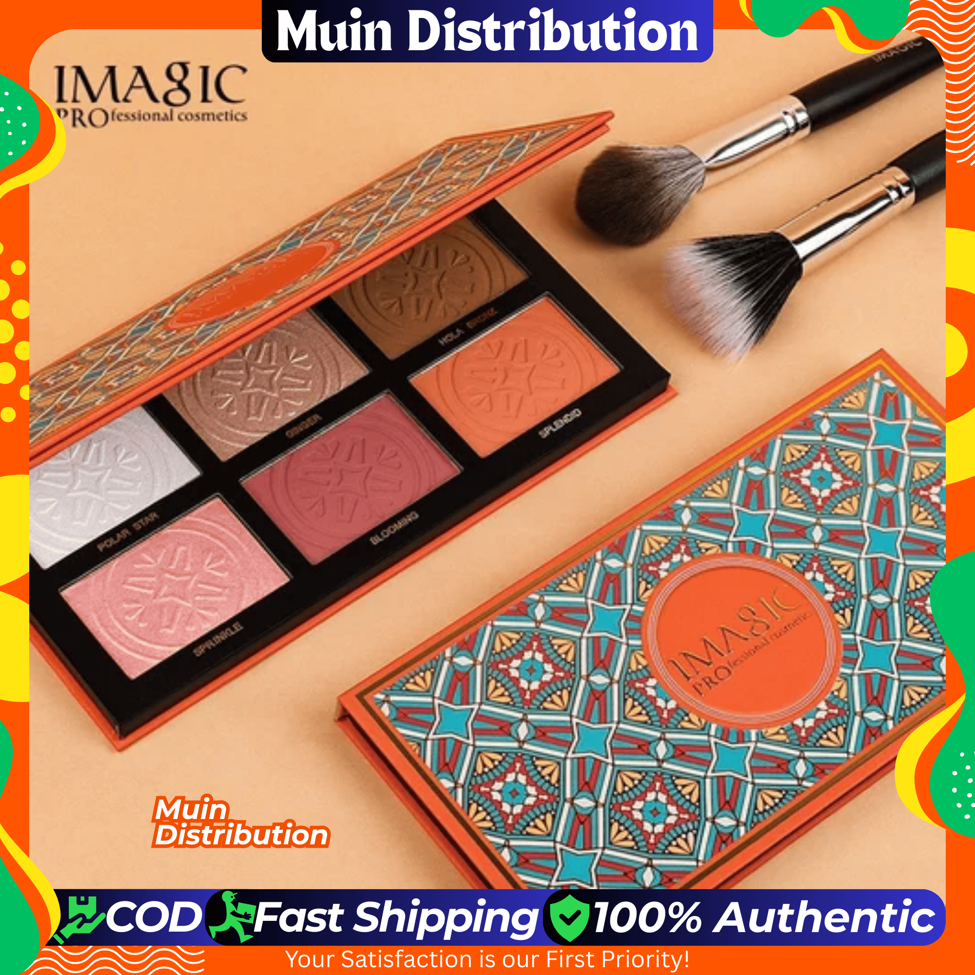 Picture of IMAGIC Comprehensive Facial Palette - SiX Colour Highlighter Blush & Contouring