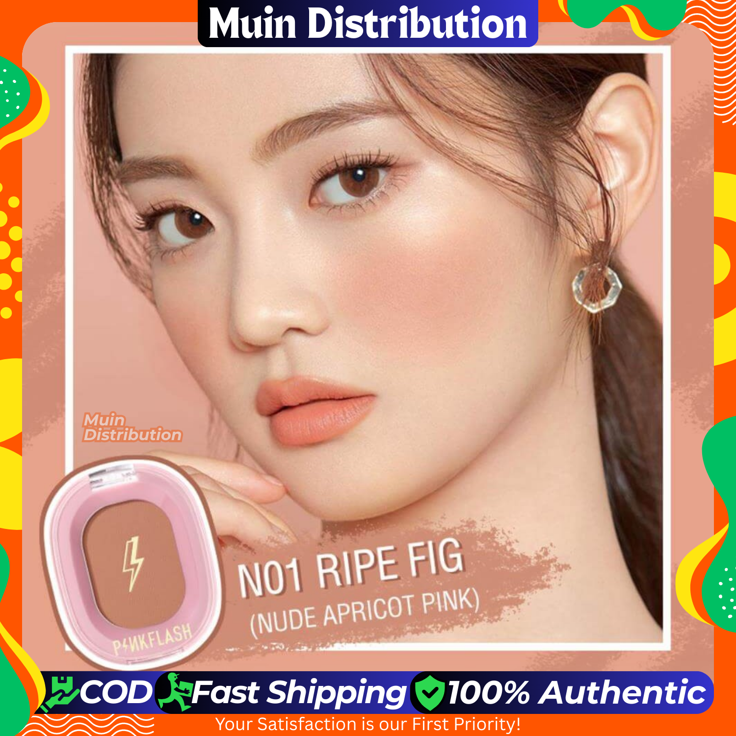 Picture of PinkFlash Soft Pigment Blush - #N01 Ripe Fig (Nudee Apricot Pink)