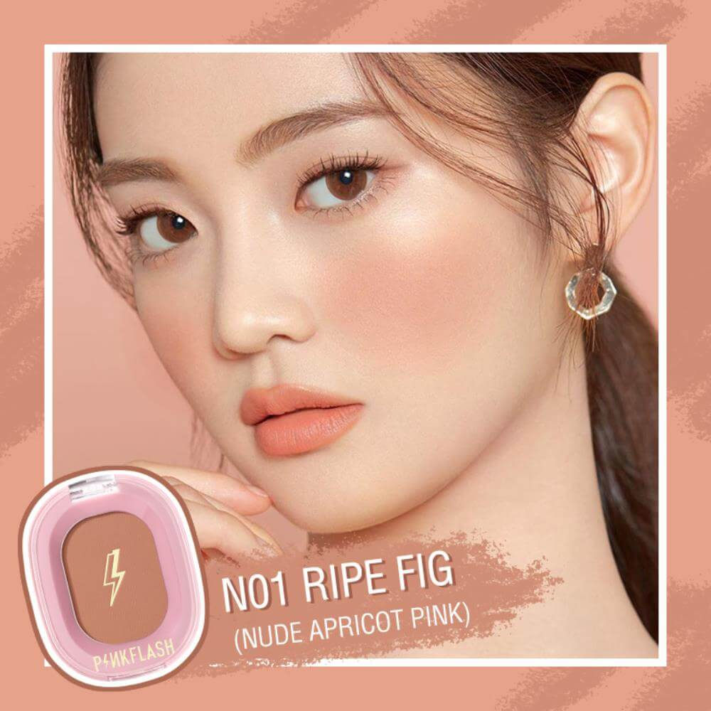 Picture of PinkFlash Soft Pigment Blush - #N01 Ripe Fig (Nudee Apricot Pink)