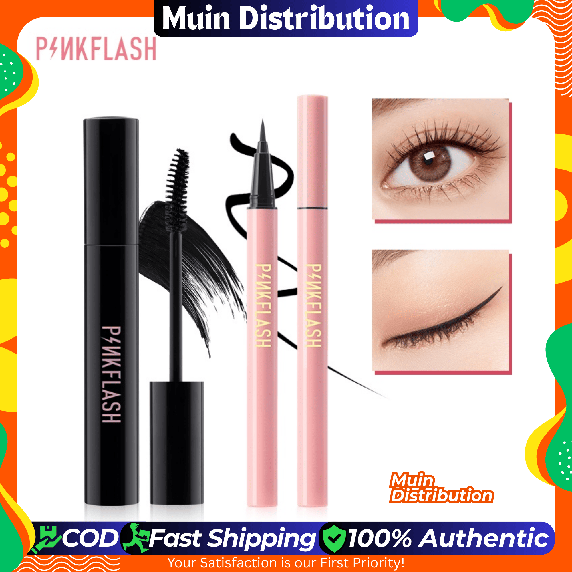 Picture of Pinkflash (Mascara & Eyeliner) Eye Makeup Combo Set #Ohmywink