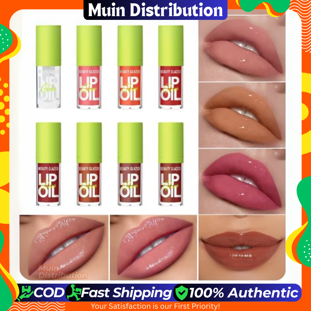 Picture of Beauty Glazed Glow Lip Oil / Lip Gloss - 4g Hydrating Tinted Lip Oil Gloss Smooth Glossy Finish Lip Glow Oil Moisturizing & Nourishing Shiny and Vegan Big Brush Head Lip Oil Non-Sticky Formula