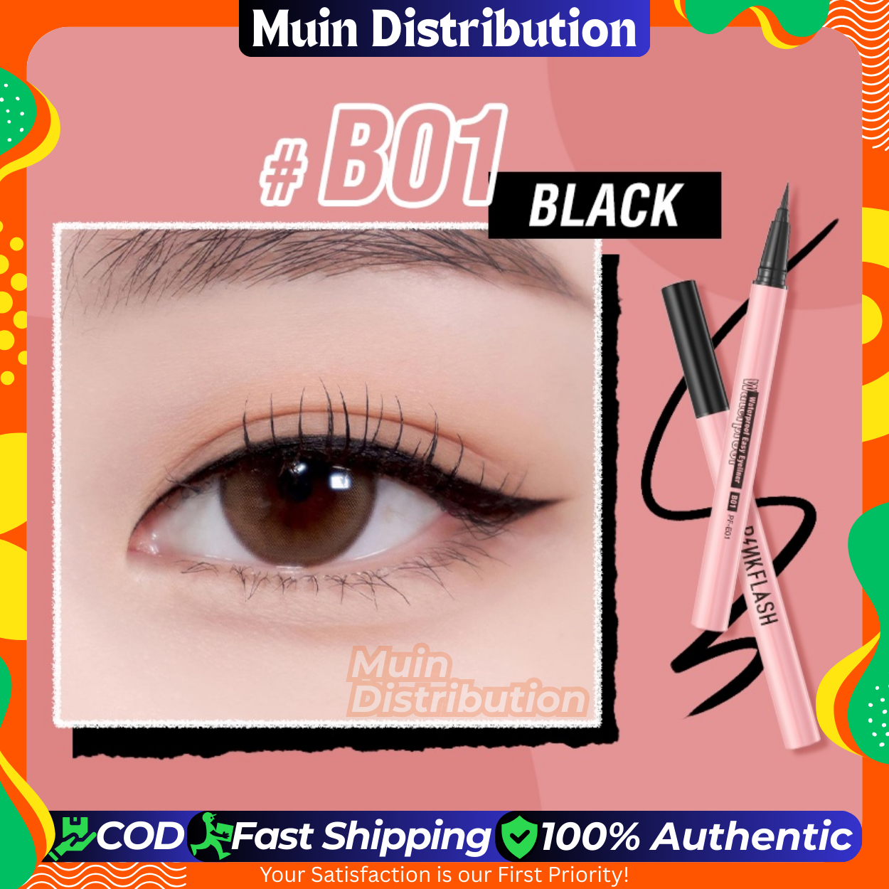 Picture of PinkFlash Waterproof Easy Eyeliner - Black Eye Liner