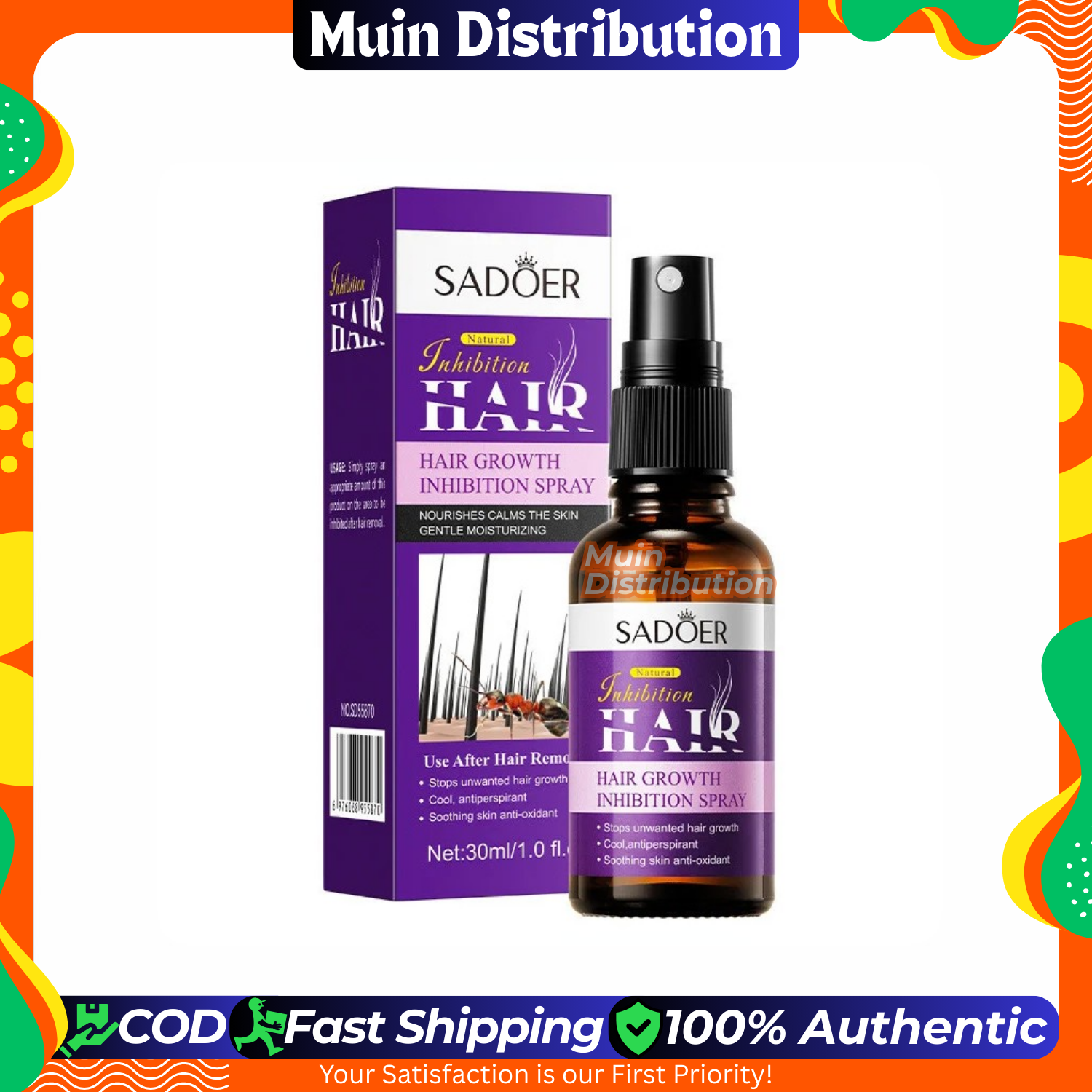 Picture of SADOER Hair Growth Inhibition Spray / Anti Hair Growth Serum - 30ml