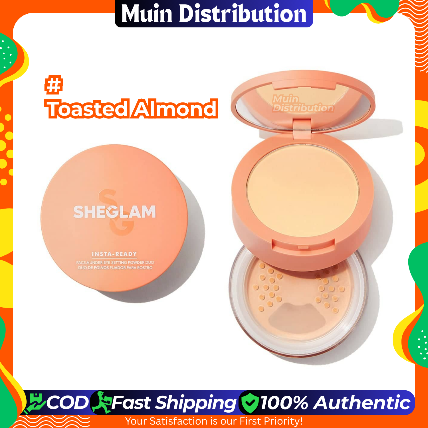 Picture of SHEGLAM Insta-Ready Face & Under Eye Setting Powder Duo #Toasted Almond