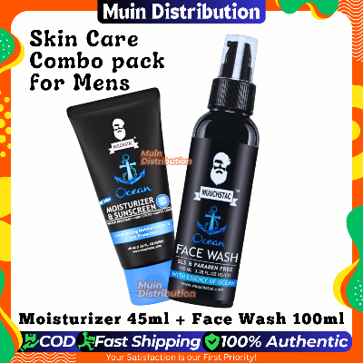 Picture of Muuchstac Ocean Facewash and Moisturizer Sunscreen Combo Pack For Men - Men's Skin Care