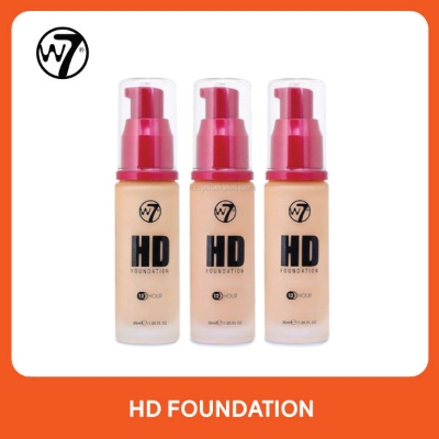 Picture of W7 HD Foundation Rich and Creamy Matte Formula Medium Lasting Coverage Cruelty Free, Vegan Liquid Foundation-30ml