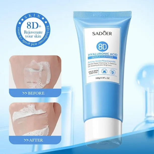 Picture of SADOER 8D Hyaluronic Acid Face Wash, Amino Acid & Niacinamide Gentle Deep Cleanser - 100ml