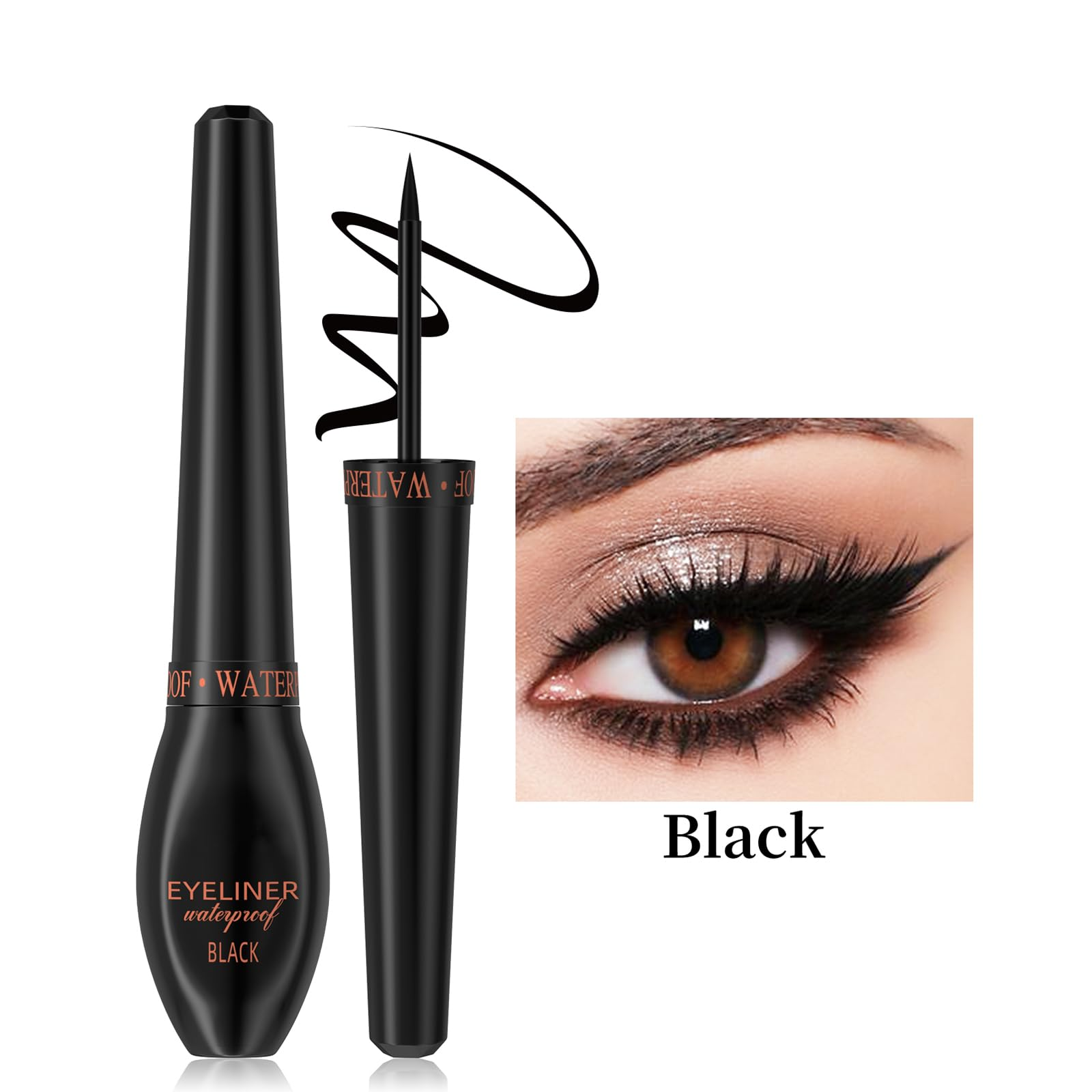 Picture of Bob Charm Painting Depicts Eyeliner Smudge Proof Waterproof Supreme Black Eyeliner