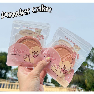 Picture of Kiss Beauty Bear Powder Cake - Conceal Blemishes & Oil Control Face Powder  - 10g