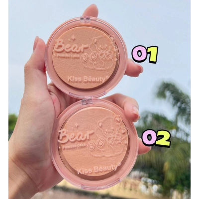 Picture of Kiss Beauty Bear Powder Cake - Conceal Blemishes & Oil Control Face Powder  - 10g