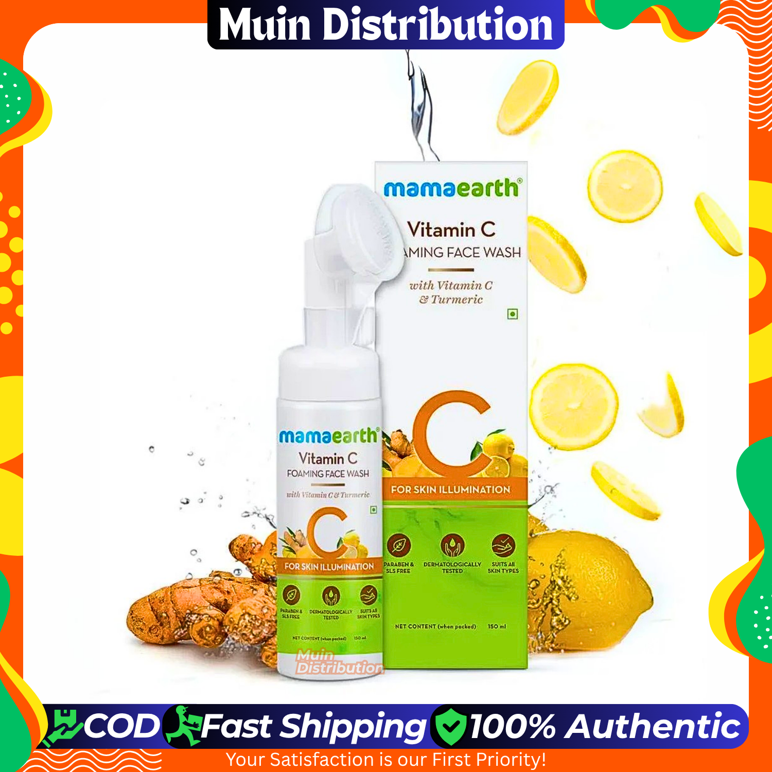 Picture of Mamaearth Vitamin C Foaming Face Wash with Vitamin C and Turmeric for Skin Illumination - 150ml