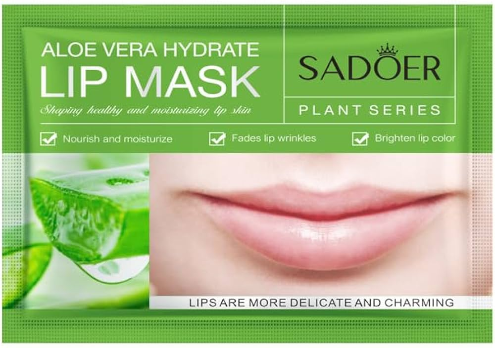 Picture of SADOER Aloe Vera Hydrating and Nourishing Lip Mask with Niacinamide and Aloe Vera for Soft Lips - 1 Pcs