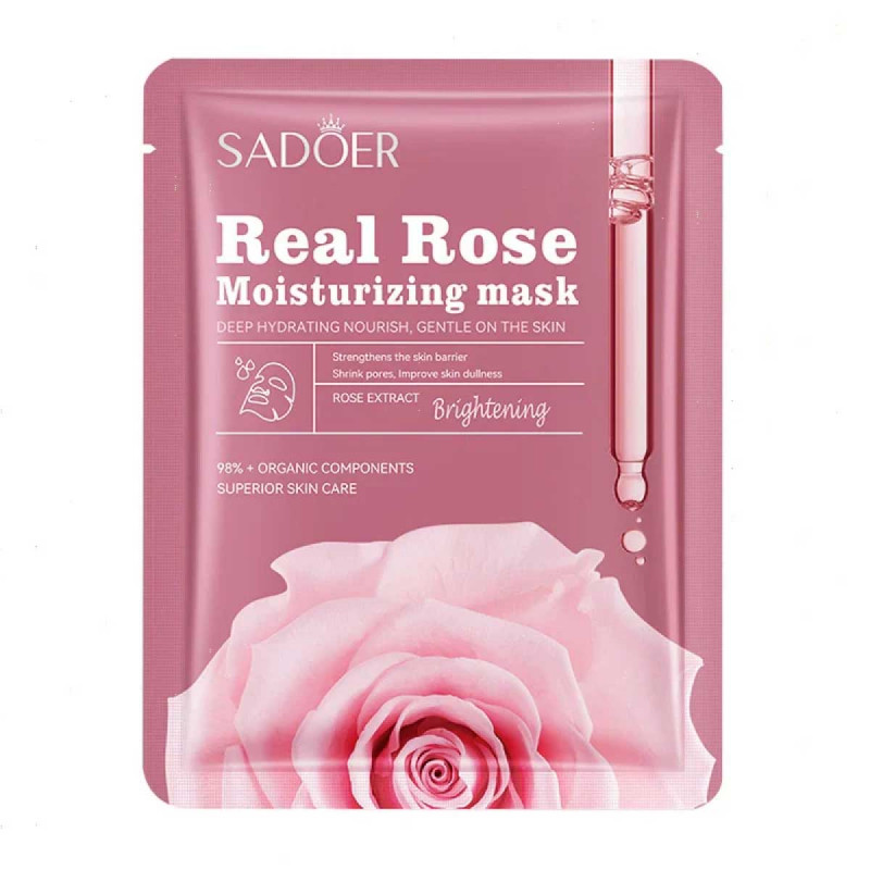 Picture of SADOER Real Rose Moisturizing Facial Mask Deep Hydrating Nourishing Sheet Mask  - 1Pcs