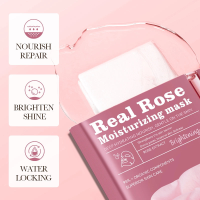Picture of SADOER Real Rose Moisturizing Facial Mask Deep Hydrating Nourishing Sheet Mask  - 1Pcs