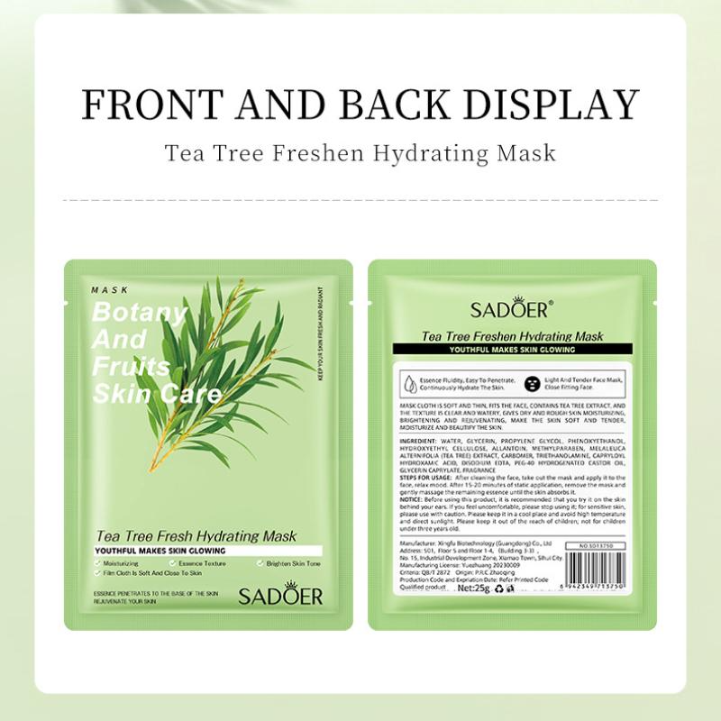 Picture of SADOER Botany And Fruits Facial Mask Tea Tree Freshen Hydrating Sheet Mask - 1Pcs