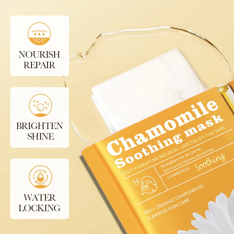 Picture of SADOER Chamomile Soothing Facial Mask Deep Hydrating Nourishing Sheet Mask - 1Pcs