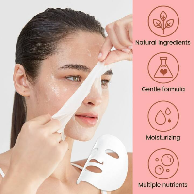 Picture of SADOER Strawberry Tender Skin Facial Mask Deep Hydrating Nourishing Face Sheet Mask - 1Pcs