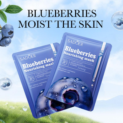 Picture of SADOER Blueberries Nourishing Facial Mask Deep Hydrating Sheet Mask - 1Pcs