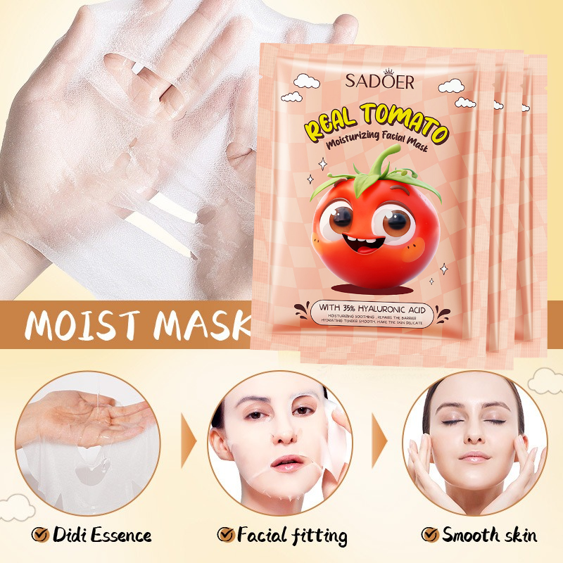 Picture of SADOER Real Tomato Moisturizing Face Sheet Mask - 1Pcs