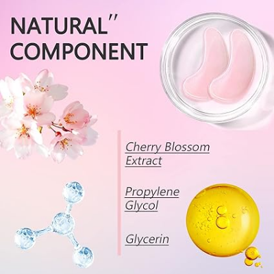 Picture of Sadoer Sakura Essence Eye Mask for Puffy Eyes,Reducing Dark Circles,Anti-Aging & Refreshing, Collagen Eye Mask for Moisturizing - 1Pcs
