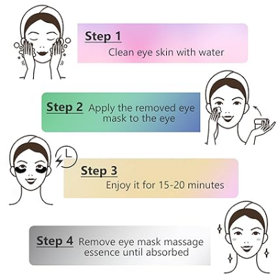 Picture of Sadoer Caviar Essence Eye Mask Eye Pads for Puffy Eyes, Reducing Dark Circles, Anti-Aging, Collagen Eye Mask for Moisturizing