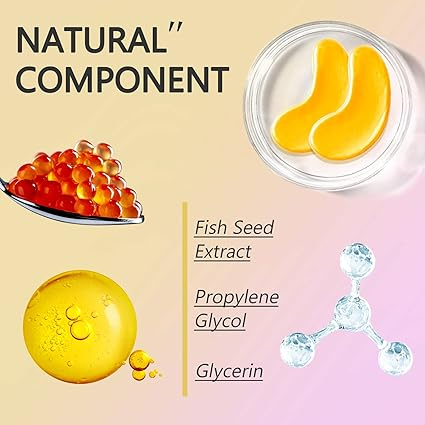 Picture of Sadoer Caviar Essence Eye Mask Eye Pads for Puffy Eyes, Reducing Dark Circles, Anti-Aging, Collagen Eye Mask for Moisturizing