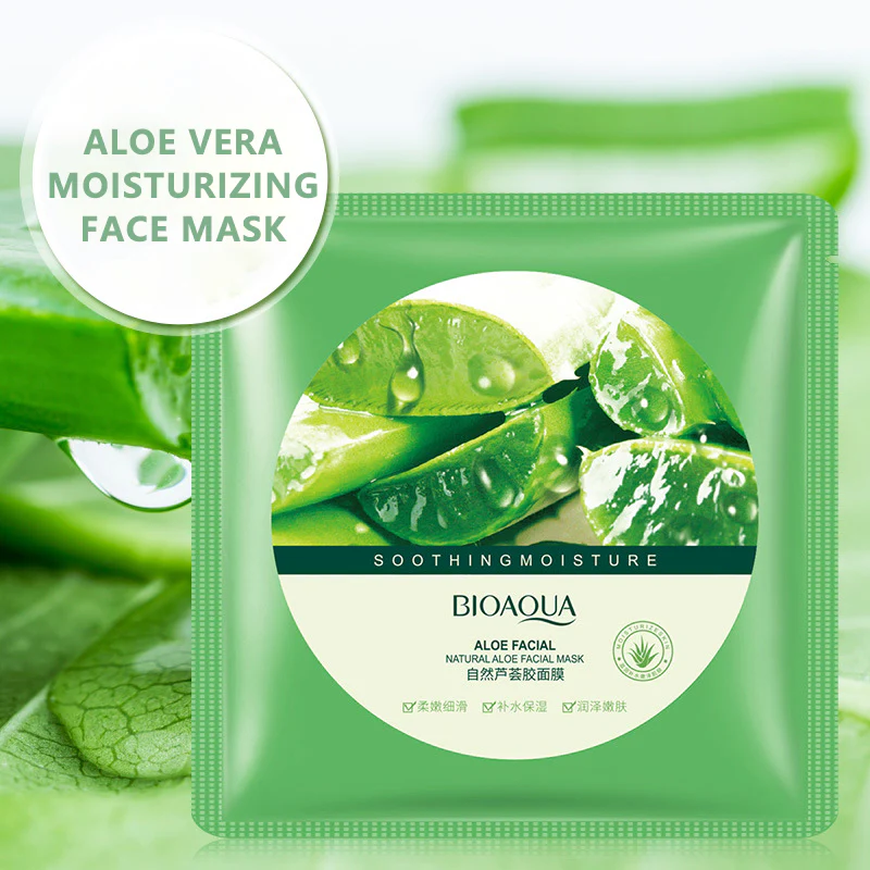 Picture of BIOAQUA Tender Moisturizing Aloe Vera Extract Facial Mask For Face - 1pcs