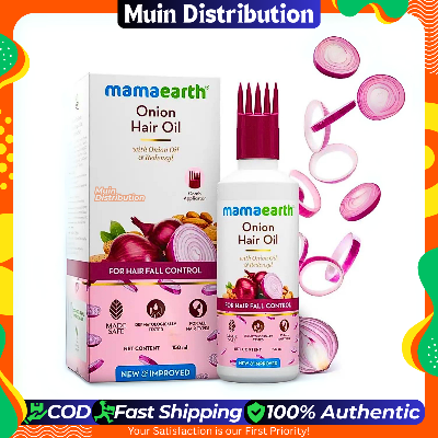 Picture of Mamaearth Onion Hair Oil for Hair Growth & Hair Fall Control with Onion Oil & Redensyl - 150ml