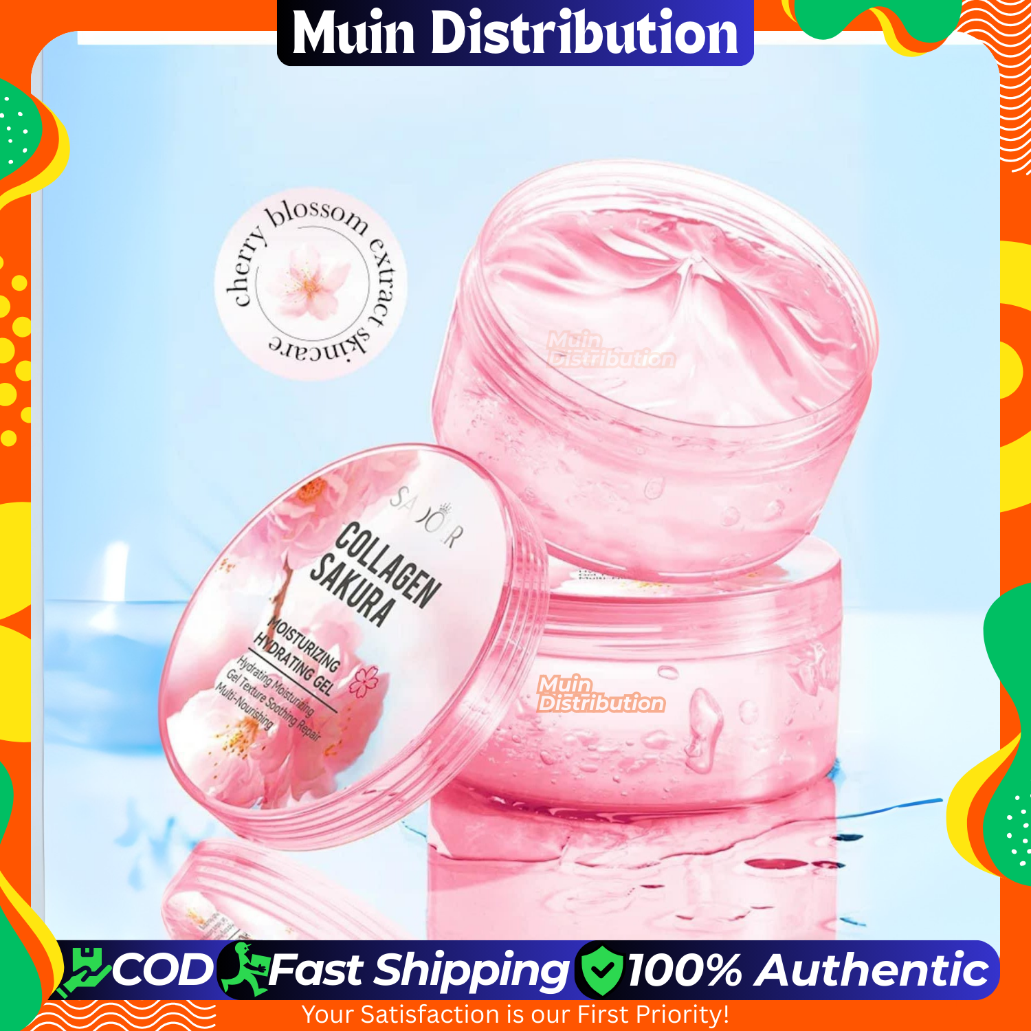 Picture of SADOER Collagen Sakura Moisturizing & Hydrating Soothing Gel - 300g