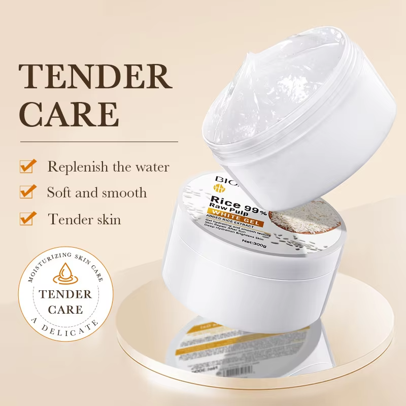 Picture of BIOAQUA Hydrating Moisturizing Brightening Rice Raw Pulp White Gel After Sun Repairing Gel - 300g